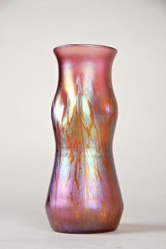  Loetz Art Nouveau Glass Vase by Loetz Witwe Decor Medici Pink Iridescent CZ 1902 - 4235336