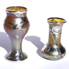  Loetz Loetz Silver Overlay Art Nouveau Vases Pair - 3065199