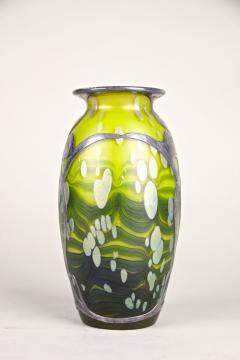 Loetz Loetz Witwe Glass Vase Cytisus Yellow with Silver Overlay CZ circa 1902 - 4139705