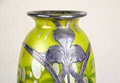  Loetz Loetz Witwe Glass Vase Cytisus Yellow with Silver Overlay CZ circa 1902 - 4139708