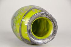  Loetz Loetz Witwe Glass Vase Cytisus Yellow with Silver Overlay CZ circa 1902 - 4139710