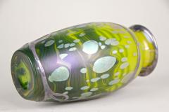  Loetz Loetz Witwe Glass Vase Cytisus Yellow with Silver Overlay CZ circa 1902 - 4139711
