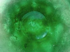  Loetz Tall Loetz Art Nouveau Green Vase with Alvin Silver Overlay - 4341091