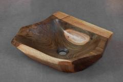  Logniture Banik Wooden Sink Carved From Piece of Walnut - 3287487