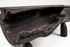  Logniture Black Burnt Wood Brutalist Bench Outdoor Indoor Natural and Eco Friendly - 3700433