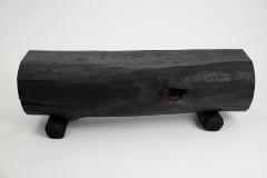  Logniture Black Burnt Wood Rustic Bench Outdoor Indoor Natural and Eco Friendly - 3916002