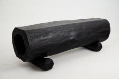  Logniture Black Burnt Wood Rustic Bench Outdoor Indoor Natural and Eco Friendly - 3916006