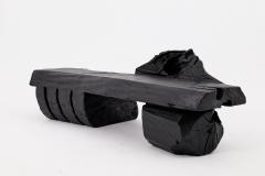  Logniture Charred Solid Wood Bench by Logniture Organic Modern Sculptural Seat - 4256854