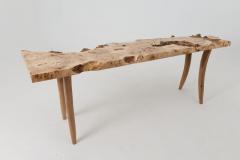  Logniture Live Edge Burl Wood Console Table Organic Modern Handmade - 4455774