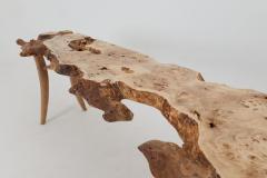  Logniture Live Edge Burl Wood Console Table Organic Modern Handmade - 4455775