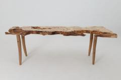  Logniture Live Edge Burl Wood Console Table Organic Modern Handmade - 4455779