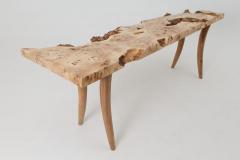  Logniture Live Edge Burl Wood Console Table Organic Modern Handmade - 4455781