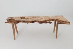  Logniture Live Edge Burl Wood Console Table Organic Modern Handmade - 4455784
