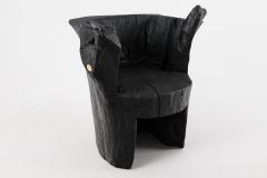  Logniture Logniture Brutalist Sculptural Armchair Solid Burnt Oak Wood Organic 1 1 - 4042525