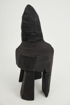  Logniture Logniture Brutalist Sculptural Chair Solid Burnt Oak Wood Unique 1 1 Jownik - 3867129