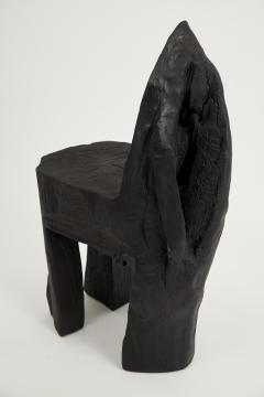  Logniture Logniture Brutalist Sculptural Chair Solid Burnt Oak Wood Unique 1 1 Jownik - 3867130