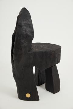  Logniture Logniture Brutalist Sculptural Chair Solid Burnt Oak Wood Unique 1 1 Jownik - 3867135