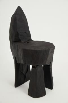  Logniture Logniture Brutalist Sculptural Chair Solid Burnt Oak Wood Unique 1 1 Jownik - 3867139