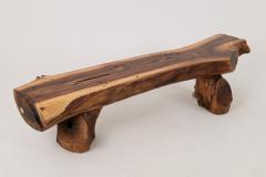  Logniture Logniture Live Edge Walnut Garden Bench Indoor Outdoor Log Furniture - 4104841