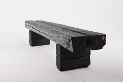  Logniture Logniture Reclaimed Charred Oak Beams 79 inch Bench Outdoor Indoor Organic - 4042505