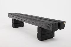  Logniture Logniture Reclaimed Charred Oak Beams 79 inch Bench Outdoor Indoor Organic - 4042506