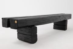  Logniture Logniture Reclaimed Charred Oak Beams 79 inch Bench Outdoor Indoor Organic - 4042507