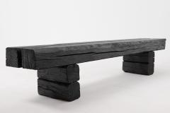  Logniture Logniture Reclaimed Charred Oak Beams 79 inch Bench Outdoor Indoor Organic - 4042512