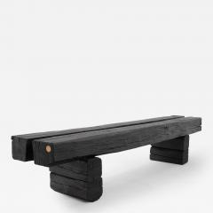  Logniture Logniture Reclaimed Charred Oak Beams 79 inch Bench Outdoor Indoor Organic - 4044023