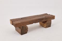  Logniture Logniture Reclaimed Oak Wood Brutalist Bench Natural and Eco Friendly - 4256992