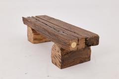  Logniture Logniture Reclaimed Oak Wood Brutalist Bench Natural and Eco Friendly - 4256993