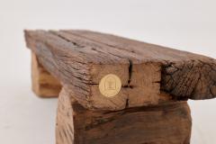  Logniture Logniture Reclaimed Oak Wood Brutalist Bench Natural and Eco Friendly - 4256994