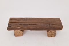  Logniture Logniture Reclaimed Oak Wood Brutalist Bench Natural and Eco Friendly - 4256995