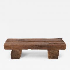  Logniture Logniture Reclaimed Oak Wood Brutalist Bench Natural and Eco Friendly - 4257415
