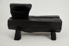  Logniture Logniture Rustic Sculptural Coffee Table Burnt Black Oak Wood Unique - 3895074