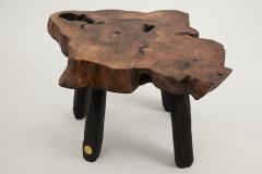  Logniture Logniture Rustic Sculptural Coffee Table Walnut Burnt Black Oak Unique - 3895099