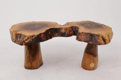  Logniture Logniture Sculptural Carved Side Table From Walnut Wood Log Furniture Unique - 3970697