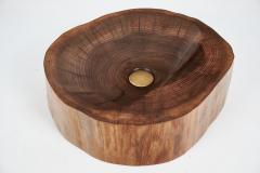  Logniture Logniture Solid Carved Walnut Wood Bathroom Sink Basin Original Handmade Work - 3797661