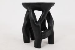  Logniture Logniture Solid Wood Sculptural Side Table Charred Black Wood Satyrs - 4104817