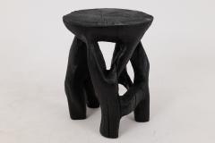  Logniture Logniture Solid Wood Sculptural Side Table Charred Black Wood Satyrs - 4104827