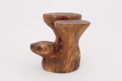  Logniture Logniture Walnut Solid Wood Sculptural Side Table Original Contemporary Design - 4256867
