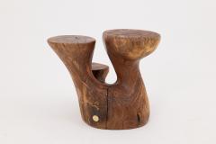  Logniture Logniture Walnut Solid Wood Sculptural Side Table Original Contemporary Design - 4256870