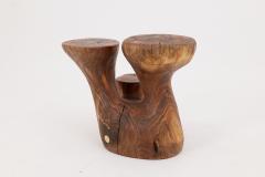  Logniture Logniture Walnut Solid Wood Sculptural Side Table Original Contemporary Design - 4256871