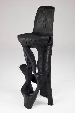  Logniture Makha Solid Wood Sculptural Bar Chair Original Contemporary Design Logniture - 3651843