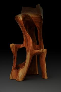  Logniture Makha Solid Wood Sculptural Bar Chair Original Contemporary Design Logniture - 4111558
