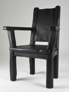  Logniture Massive Oak Armchair Rustic Burnt Black For Generations to Last - 3651886