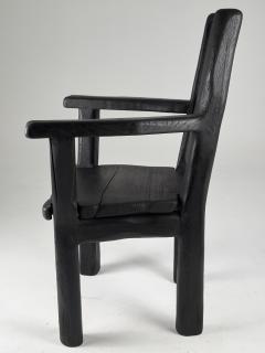  Logniture Massive Oak Armchair Rustic Burnt Black For Generations to Last - 3651888