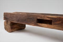  Logniture Old Oak Wood Beams Brutalist Bench Outdoor Indoor Natural and Eco Friendly - 3651928