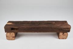  Logniture Old Oak Wood Beams Brutalist Bench Outdoor Indoor Natural and Eco Friendly - 3651934