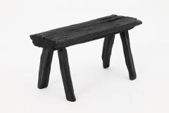  Logniture Rustic Blackened Wood stool with Raw Organic Form Indoor Outdoor - 4306166