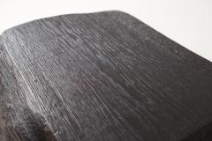  Logniture Rustic Sculptural Side Table Stool Burnt Black Oak Wood Unique Logniture - 3781934